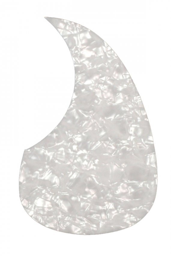 Allparts Acoustic Pickguard - White Perloid - Click Image to Close
