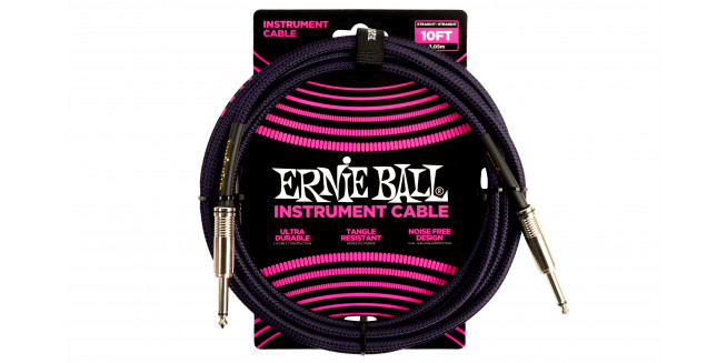 Ernie Ball Braided Instrument Cable Straight/Straight - 3m - PB