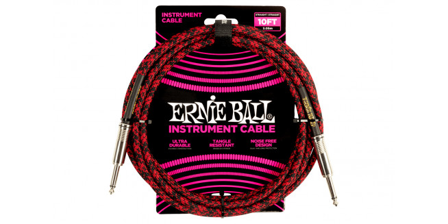 Ernie Ball Braided Instrument Cable Straight/Straight - 3m - RB