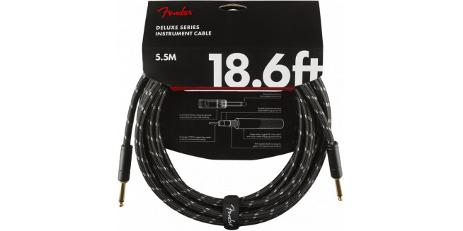 Fender Deluxe Series Instrument Cable - 5.5m - BK