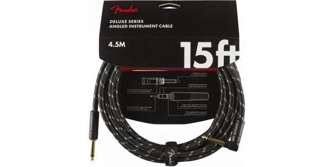 Fender Deluxe Series Instrument Cable Angled - 4.5m - BK