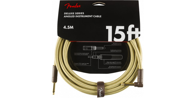 Fender Deluxe Series Instrument Cable Angled - 4.5m - TW