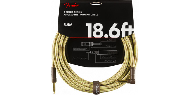 Fender Deluxe Series Instrument Cable Angled - 5.5m - TW