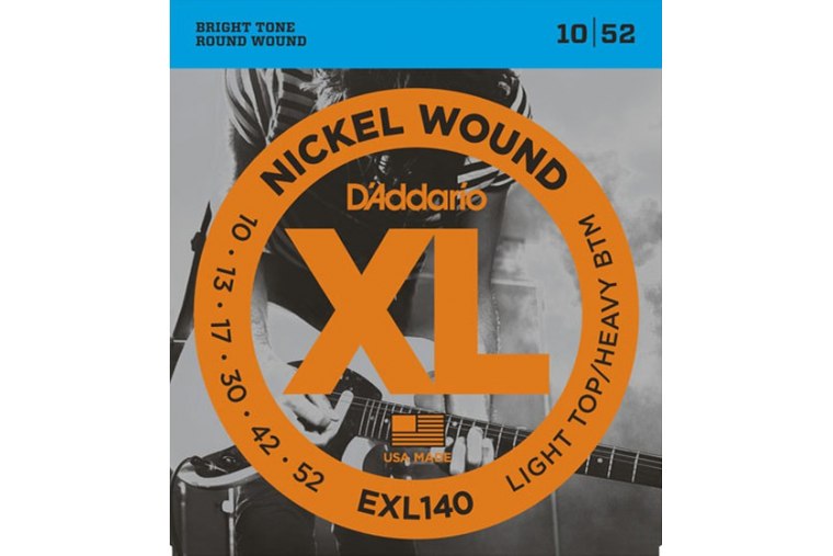 D'Addario EXL140 Nickel Wound, Light Top Heavy Bottom, 10-52