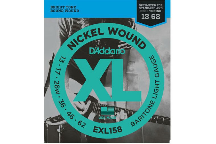 D'Addario EXL158 Nickel  Wound, Baritone-Light, 13-62
