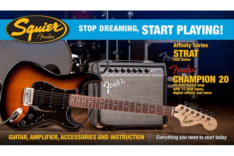 Squier Affinity Strat HSS Pack con Fender Champion 20 - BSB