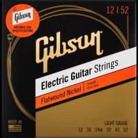 Gibson Flatwound Electric Guitar Strings 12/52