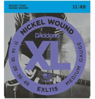 D'Addario EXL115 Nickel Wound, Blues, Jazz Rock, 11-49