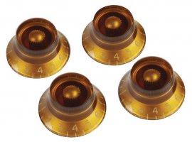 Gibson Top Hat Knobs - Vintage Amber