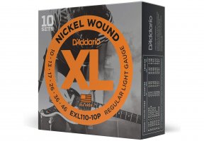 D'Addario EXL110-10P Nickel Wound, Regular Light, 10-46, 10-Pack