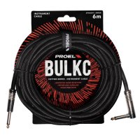 Proel Cotton Series Instrument Cable Angled - 6m - BK