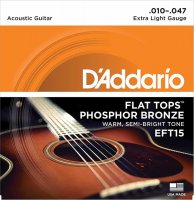 D'Addario EFT15 Flat Tops Phosphor Bronze, Extra Light, 10-47