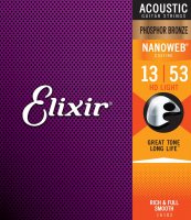 Elixir 16182 Nanoweb Phosphor Bronze HD Light 13/53