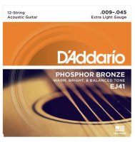 D'Addario EJ41 Phosphor Bronze, 12 Strings, Extra Light, 9-45