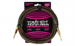 Ernie Ball Braided Instrument Cable Straight/Straight - 3m - PD