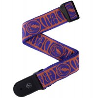 D'Addario Grateful Dead Woven Guitar Strap - RD/BL