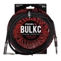 Proel Cotton Series Instrument Cable Angled - 3m - BK