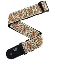 D'Addario Woven Guitar Strap Peace Love - BR/PK