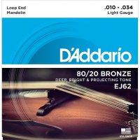 D'Addario EJ62 80/20 Bronze, Mandolino, 10-34