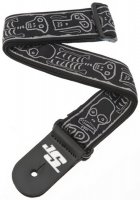 D'Addario 50JS01 Joe Satriani Guitar Strap - Silver Sketches