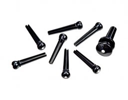 D'Addario Plastic Bridge & End Pins - BK