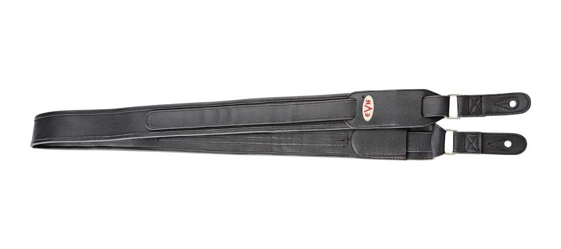 EVH Premium Leather Strap 56 Black Gino Guitars