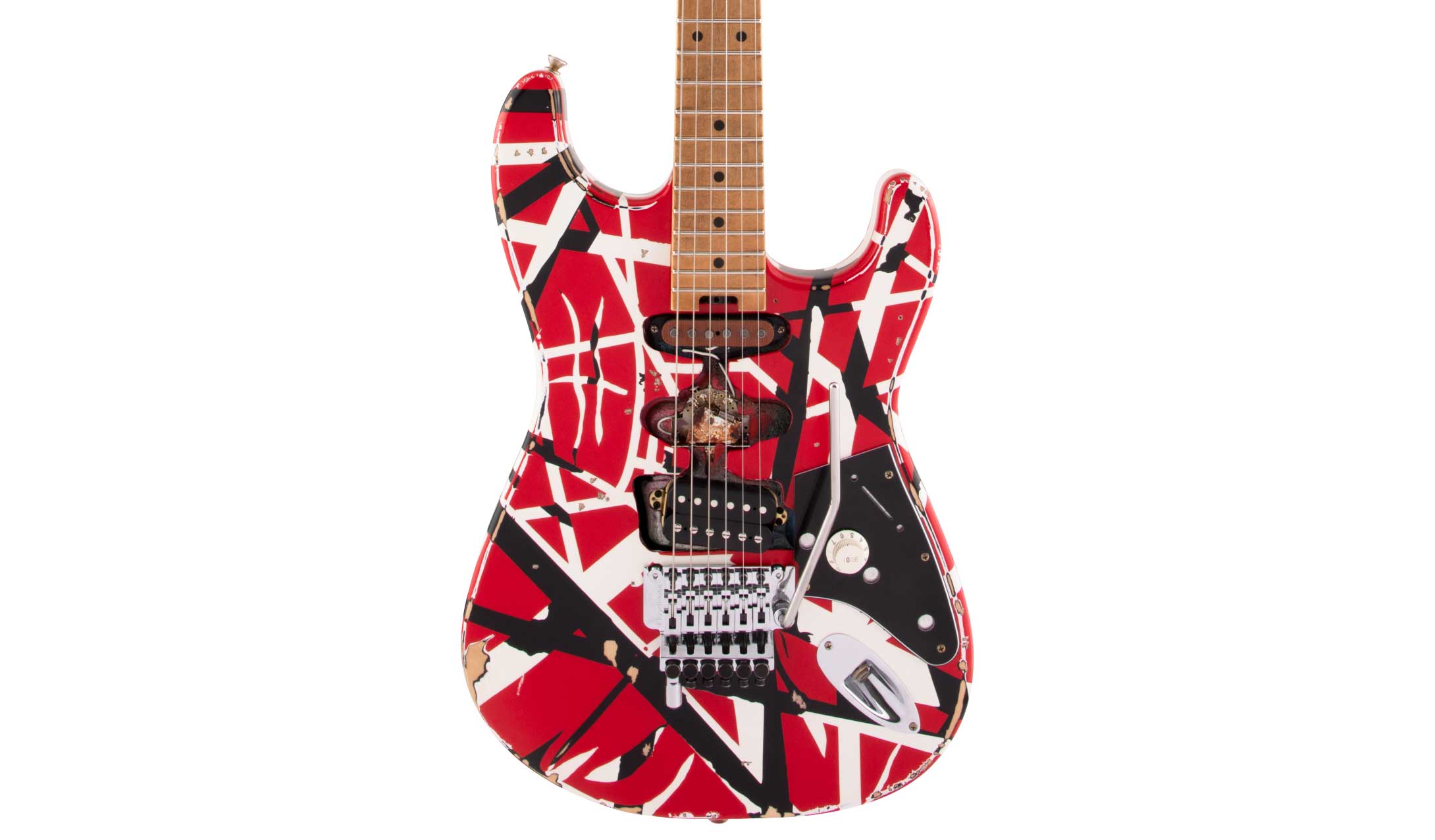 EVH Striped Series Frankenstein Frankie Relic - Red with