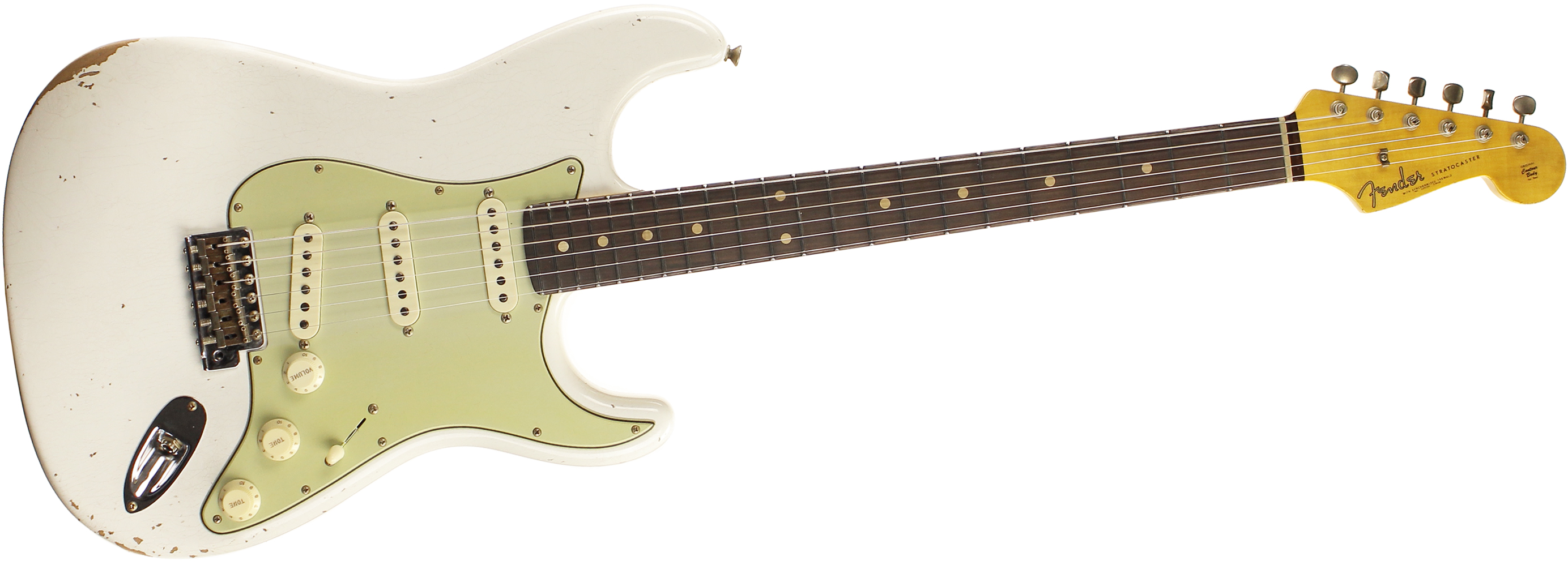 ★OlympicWhite Relic LaquerStratocaster★ Fender Jimi Hendrix Stratocaster, Olympic White | Gear4music