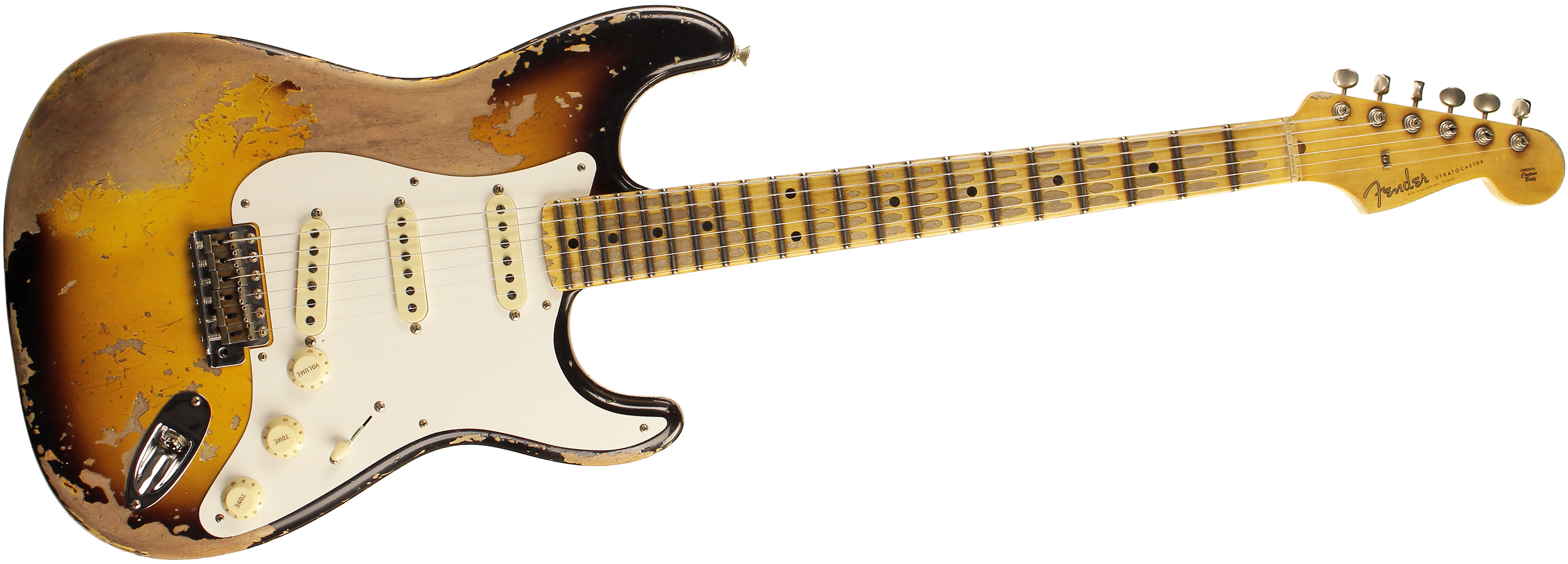 Heavy Relic Strato Style alnico P-90×2 Fender Stratocaster 56 Heavy Relic 2-Tone-Sunburst (2010