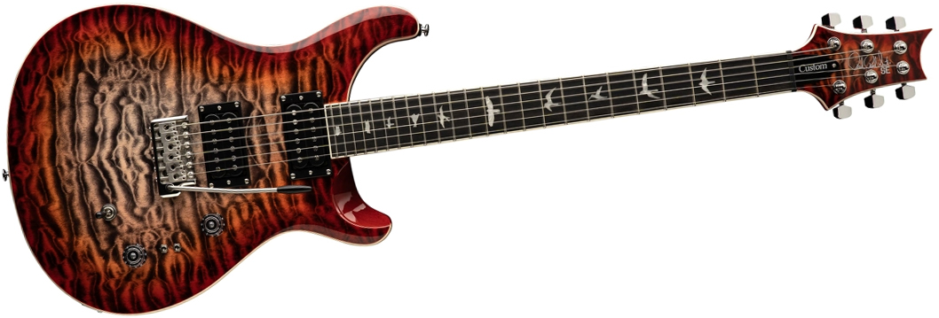 【10163】 Paul Reed Smith PRS SE CUSTOM 24 Paul Reed Smith SE Custom 24-08 Quilt - Charcoal Cherry