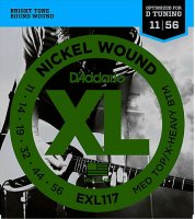 D'Addario EXL117 Nickel Wound, Medium Top, XHeavy Bottom, 11-56