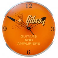 Gibson Vintage Lighted Wall Clock - Kalamazoo Orange