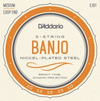 D'Addario EJ61 Nickel Plated, 5-Corde Banjo, 10-23