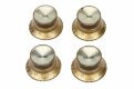 Gibson Top Hat Style Knobs - Gold W/ Gold Insert