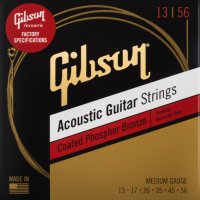 Gibson Coated Phosphor Bronze Acoustic Guitar Strings 13/56