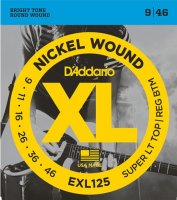 D'Addario EXL125 Nickel Wound, Super Light Top Regular, 9-46