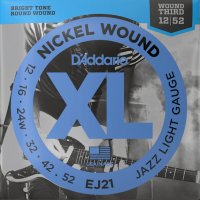 D'Addario EJ21 Nickel Wound, Jazz Light Gauge, 12-52