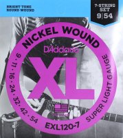 D'Addario EXL120-7 Nickel Wound, Super Light, 7- String, 9-54