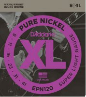 D'Addario EPN120 Pure Nickel, Super Light, 9-41