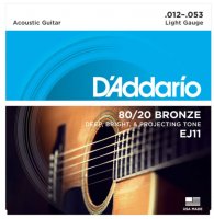 D'Addario EJ11 80/20 Bronze, Light, 12-53