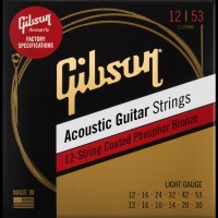 Gibson Phosphor Bronze Acoustic Guitar Strings 12-String 12/53