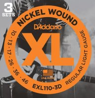 D'Addario EXL110-3D Nickel Wound, Regular Light, 10-46
