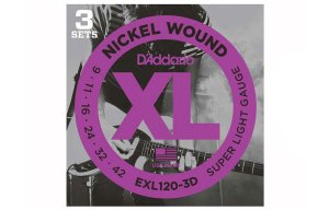 D'Addario EXL120-3D Nickel Wound, Super Light, 9-42