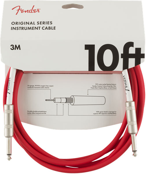 Fender Original Series Instrument Cable - 3m - FRD - Click Image to Close
