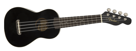 Fender Venice Soprano Ukulele - BK - Click Image to Close