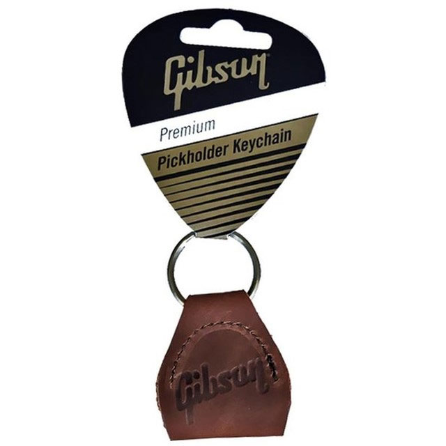 Gibson Premium Leather Pickholder Keychain - BR - Click Image to Close