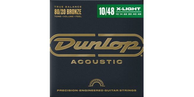 Dunlop 80/20 Bronze Acoustic Guitar Strings 10/48