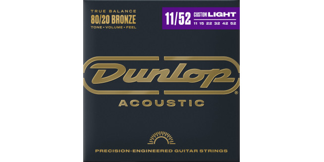 Dunlop 80/20 Bronze Acoustic Guitar Strings 11/52