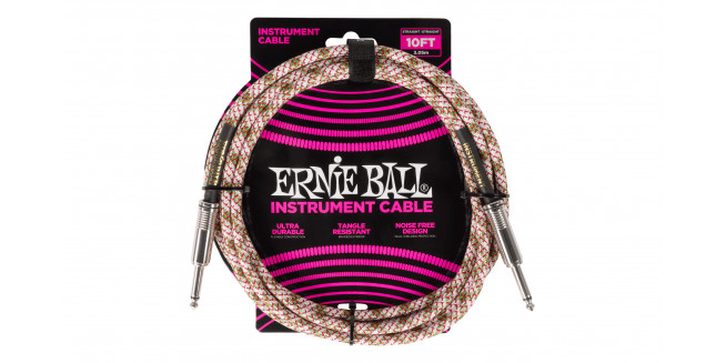 Ernie Ball Braided Instrument Cable Straight/Straight - 3m - EA