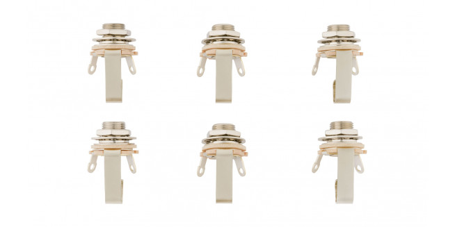 Fender 1/4" 2-Conductor Guitar Output Jack (6-pack)